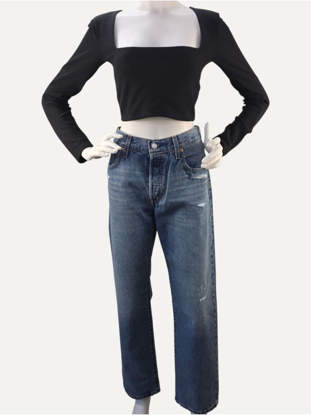 Levi’s 501 ’90s Jeans 30x30 NWT Distressed Straight Leg Button Fly